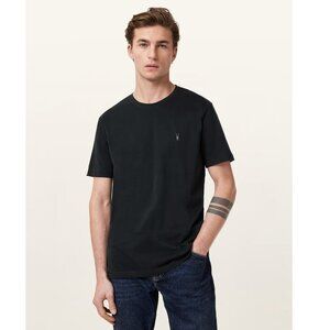 All Saints Brace Tonic Crew Tee Shirt Black Mens Large Basic Cotton Short Sleeve